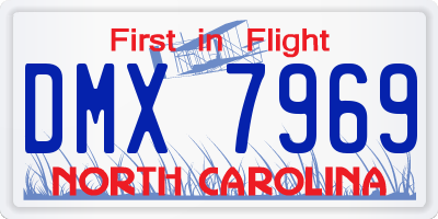 NC license plate DMX7969