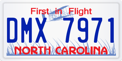 NC license plate DMX7971