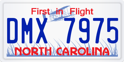 NC license plate DMX7975