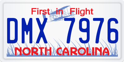 NC license plate DMX7976