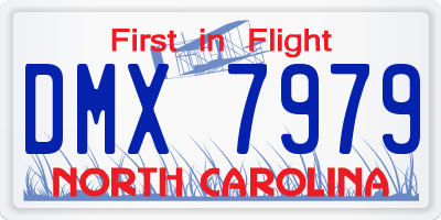 NC license plate DMX7979