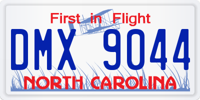 NC license plate DMX9044