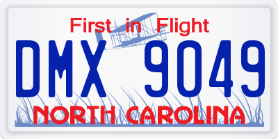 NC license plate DMX9049