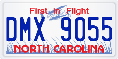 NC license plate DMX9055