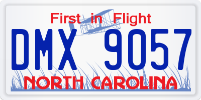 NC license plate DMX9057