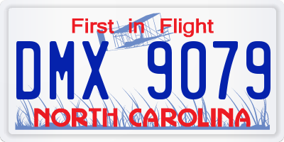 NC license plate DMX9079