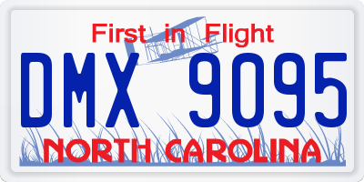 NC license plate DMX9095