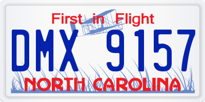 NC license plate DMX9157