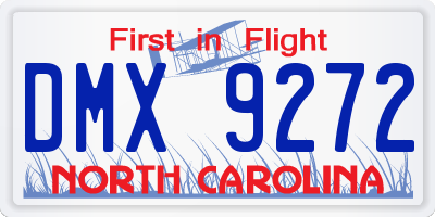 NC license plate DMX9272