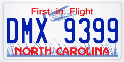 NC license plate DMX9399