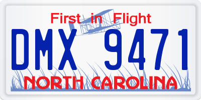 NC license plate DMX9471
