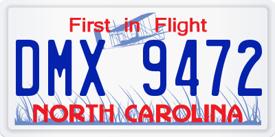 NC license plate DMX9472