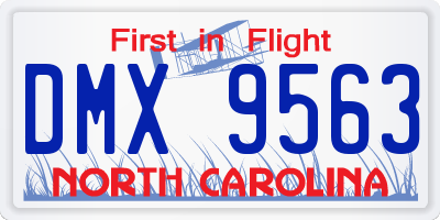 NC license plate DMX9563