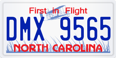NC license plate DMX9565