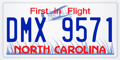 NC license plate DMX9571