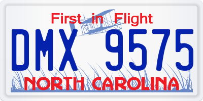 NC license plate DMX9575
