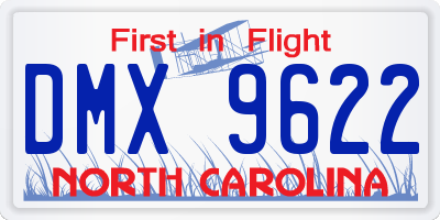 NC license plate DMX9622