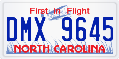 NC license plate DMX9645