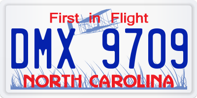 NC license plate DMX9709