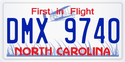 NC license plate DMX9740