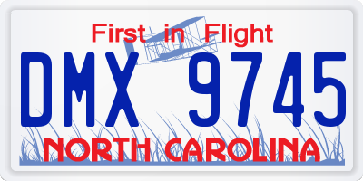 NC license plate DMX9745