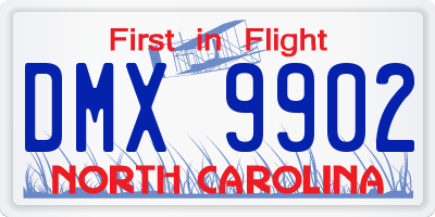 NC license plate DMX9902