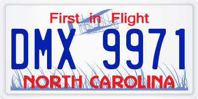 NC license plate DMX9971