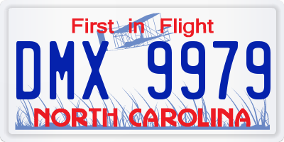 NC license plate DMX9979