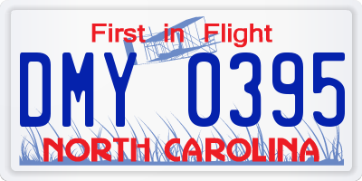 NC license plate DMY0395