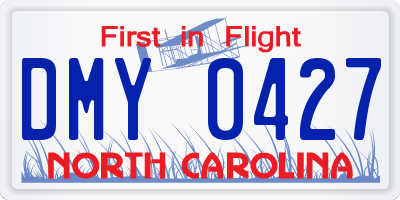 NC license plate DMY0427