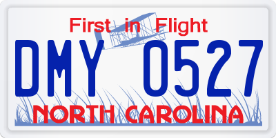 NC license plate DMY0527