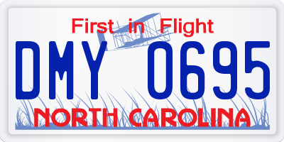 NC license plate DMY0695