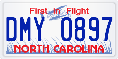 NC license plate DMY0897