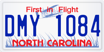 NC license plate DMY1084