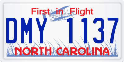 NC license plate DMY1137