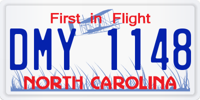 NC license plate DMY1148