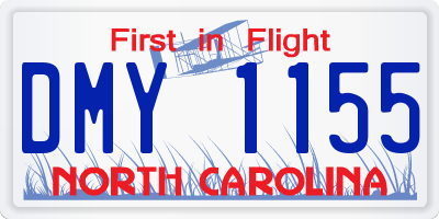 NC license plate DMY1155