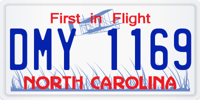 NC license plate DMY1169