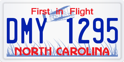 NC license plate DMY1295