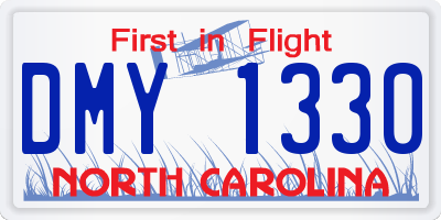 NC license plate DMY1330