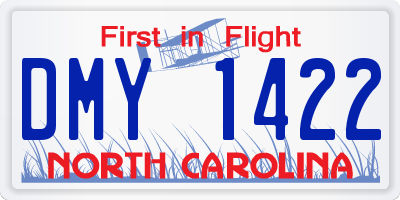 NC license plate DMY1422