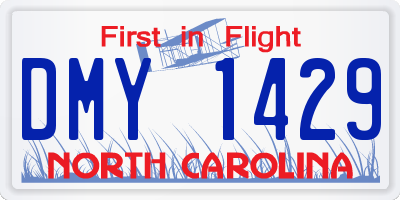 NC license plate DMY1429