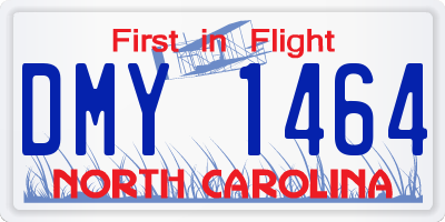 NC license plate DMY1464