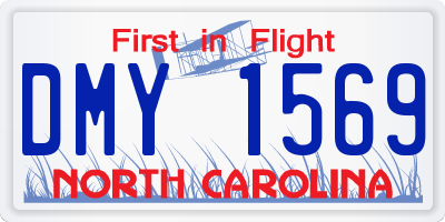 NC license plate DMY1569
