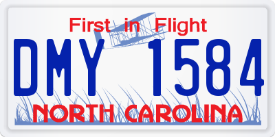 NC license plate DMY1584