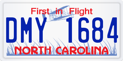 NC license plate DMY1684