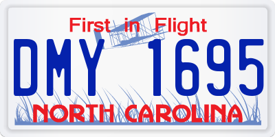 NC license plate DMY1695