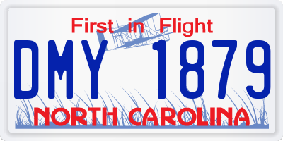 NC license plate DMY1879