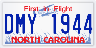 NC license plate DMY1944