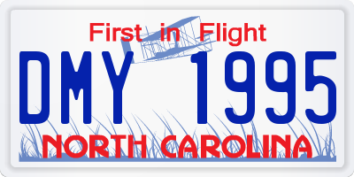 NC license plate DMY1995